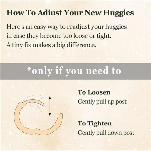 Small gold huggie hoop earrings set hypoallergenic 14k gold plated cartilage - Picture 3 of 7